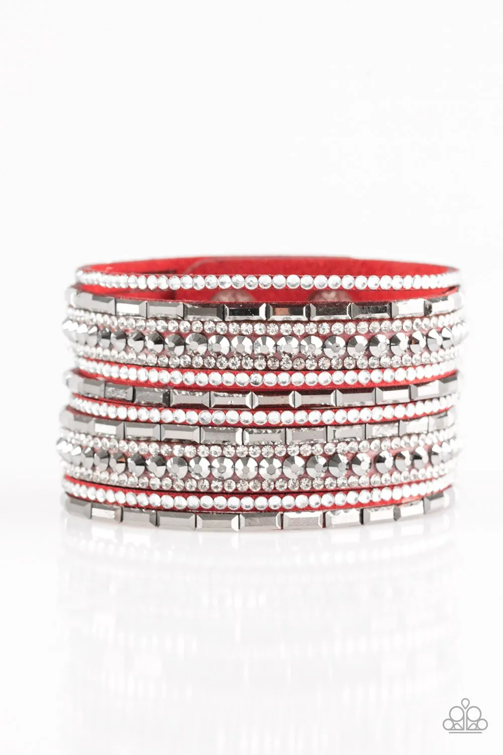 Paparazzi Bracelet ~ Wham Bam Glam - Red