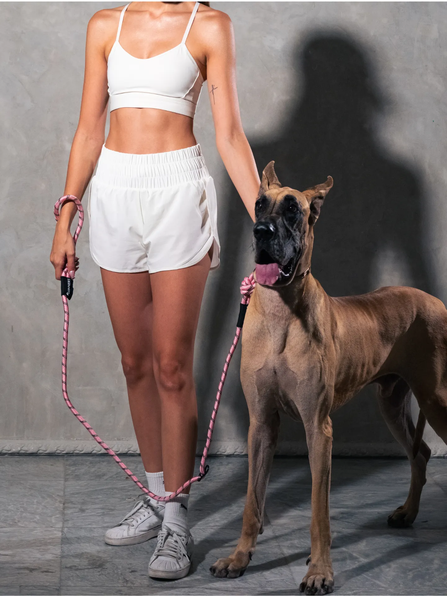 Pastel Pink Running Hands-Free Dog Leash