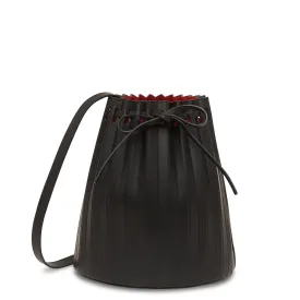 Pleated Bucket Bag - Black
