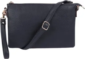 RIAH FASHION Convertible Vegan Leather Oversized Clutch Bag - Travel Tablet Purse Pouch Messenger Wristlet, Crossbody