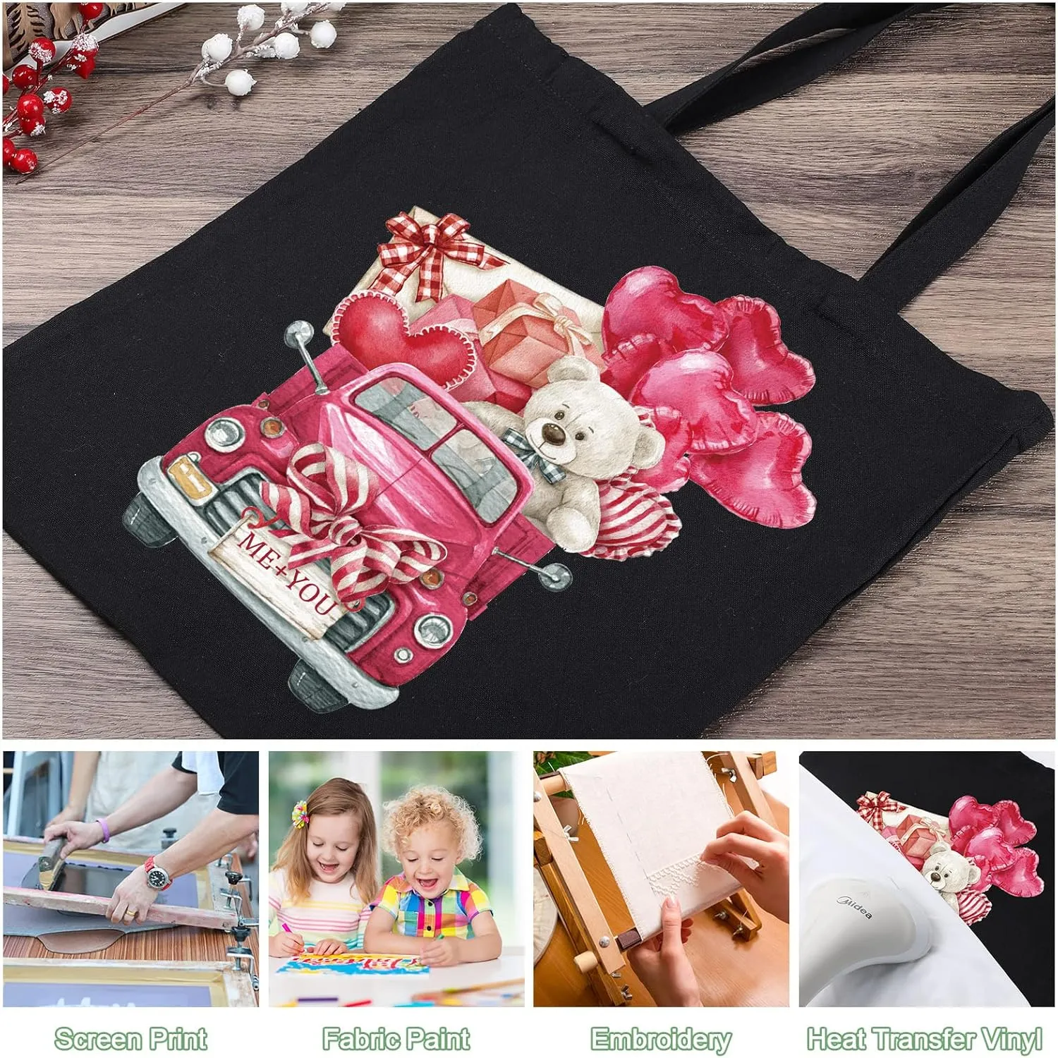 Roowest 60 Pcs Employee Appreciation Gifts Cotton Canvas Tote Bags Bulk Reusable Grocery Shopping Cloth Bags for Womens DIY(Black)