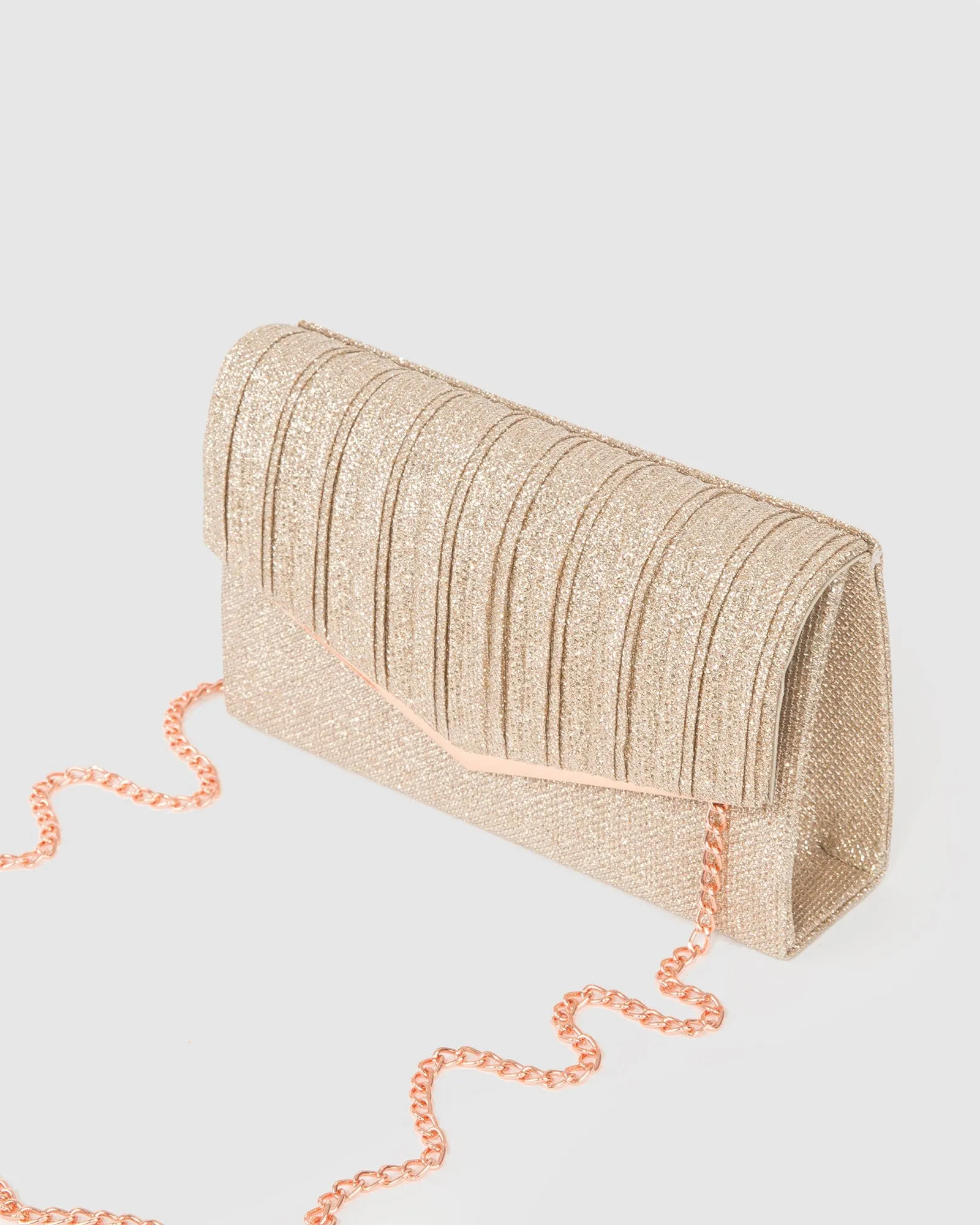 Rose Gold Delta Clutch Bag