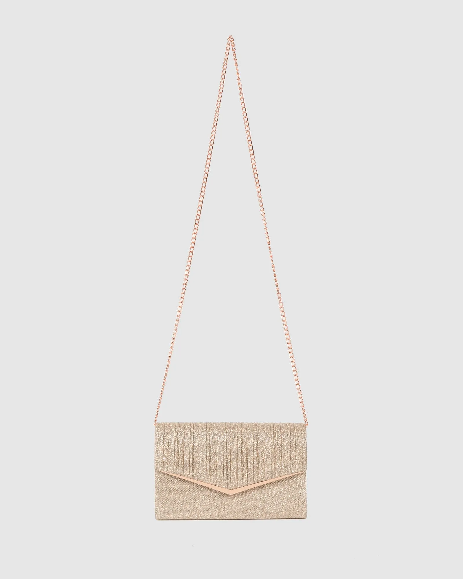 Rose Gold Delta Clutch Bag