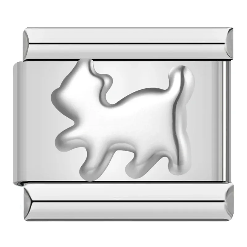 Silver Cat Charm