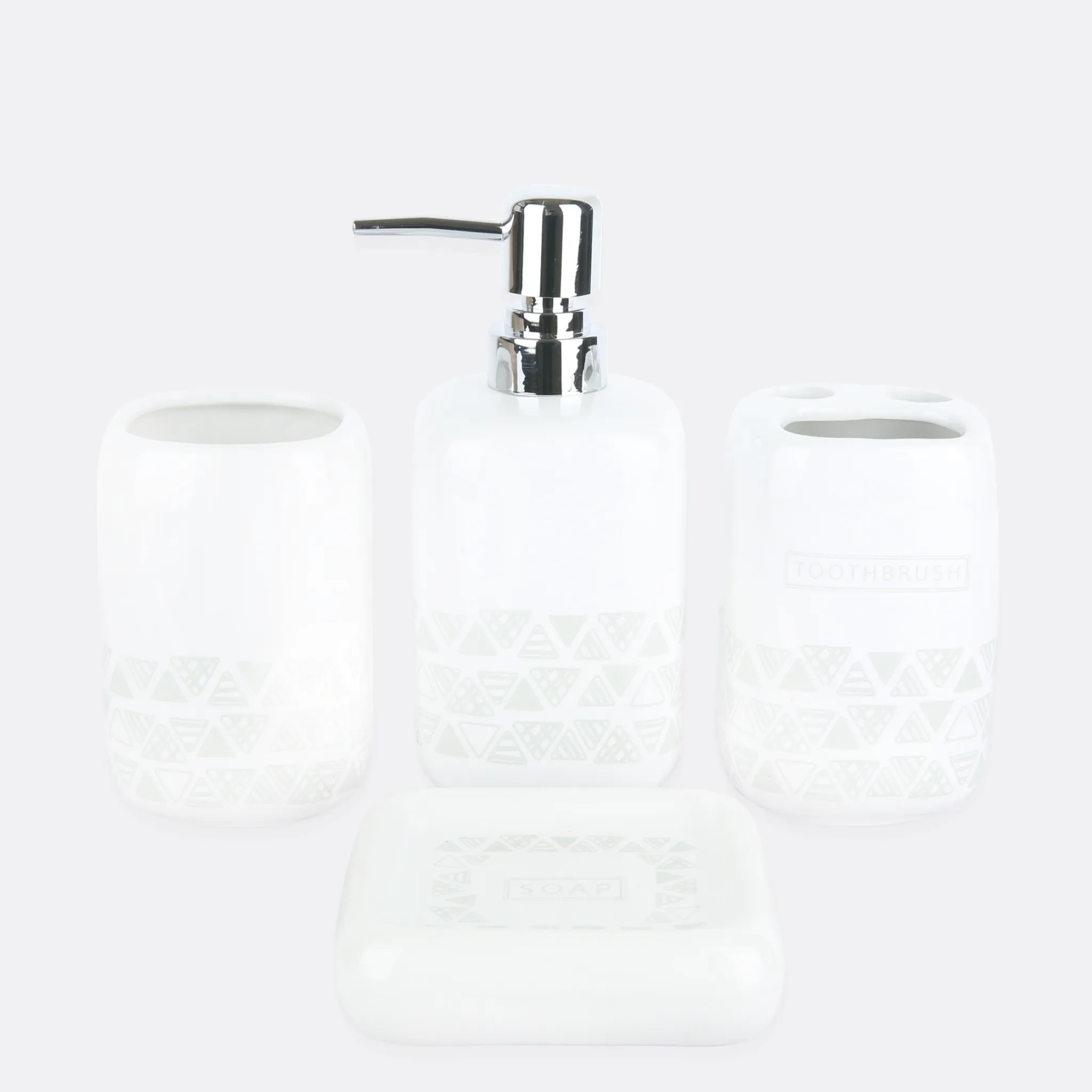 Sleek Design Ceramic Bath Set - 4pcs