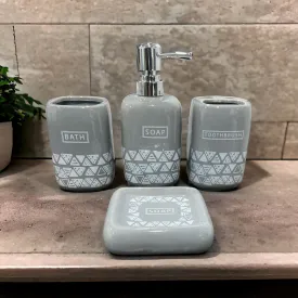 Sleek Design Ceramic Bath Set - 4pcs