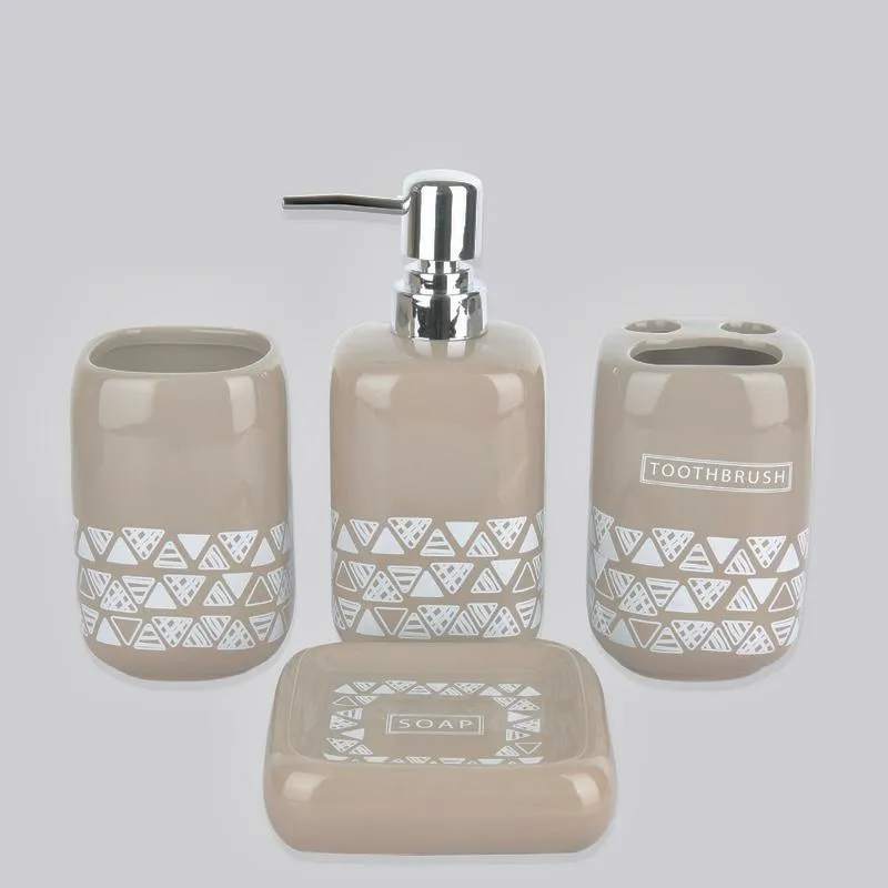 Sleek Design Ceramic Bath Set - 4pcs