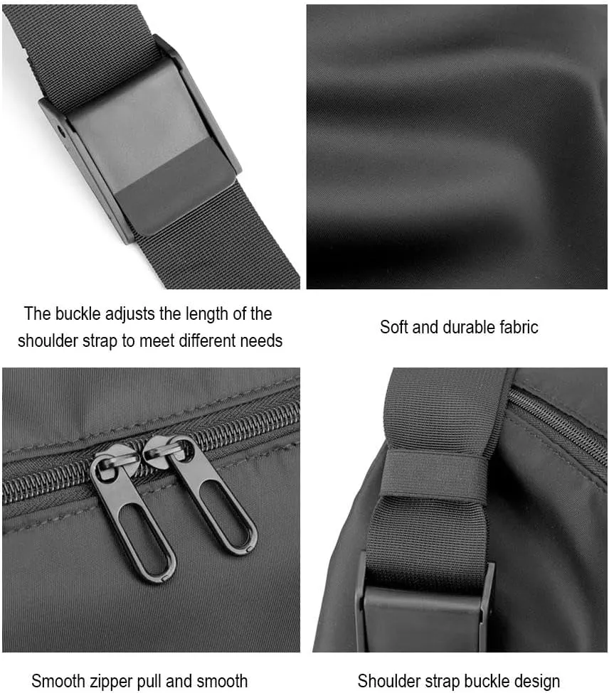 Small Sports Gym Bag - Waterproof Workout Duffle for Men & Women, Lightweight for Travel & Yoga with Wet Pocket & Shoes Compartment