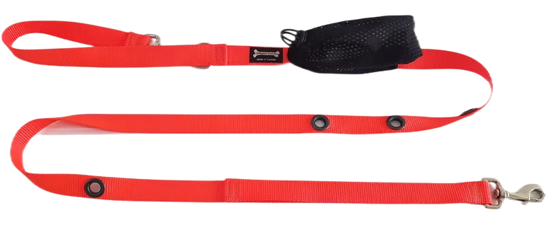 SMO HANDS FREE LEASH 5/8"X6FT ORANGE