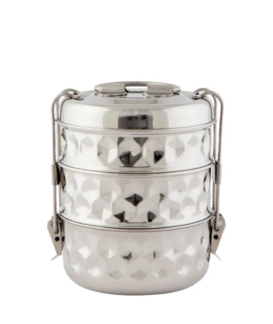 Tiffin 3-Tier Hammered Hexagon
