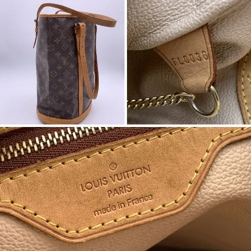 Trendy Inspired Louis Vuitton Brown Monogram Canvas Bucket Gm Shopping Bag Tote