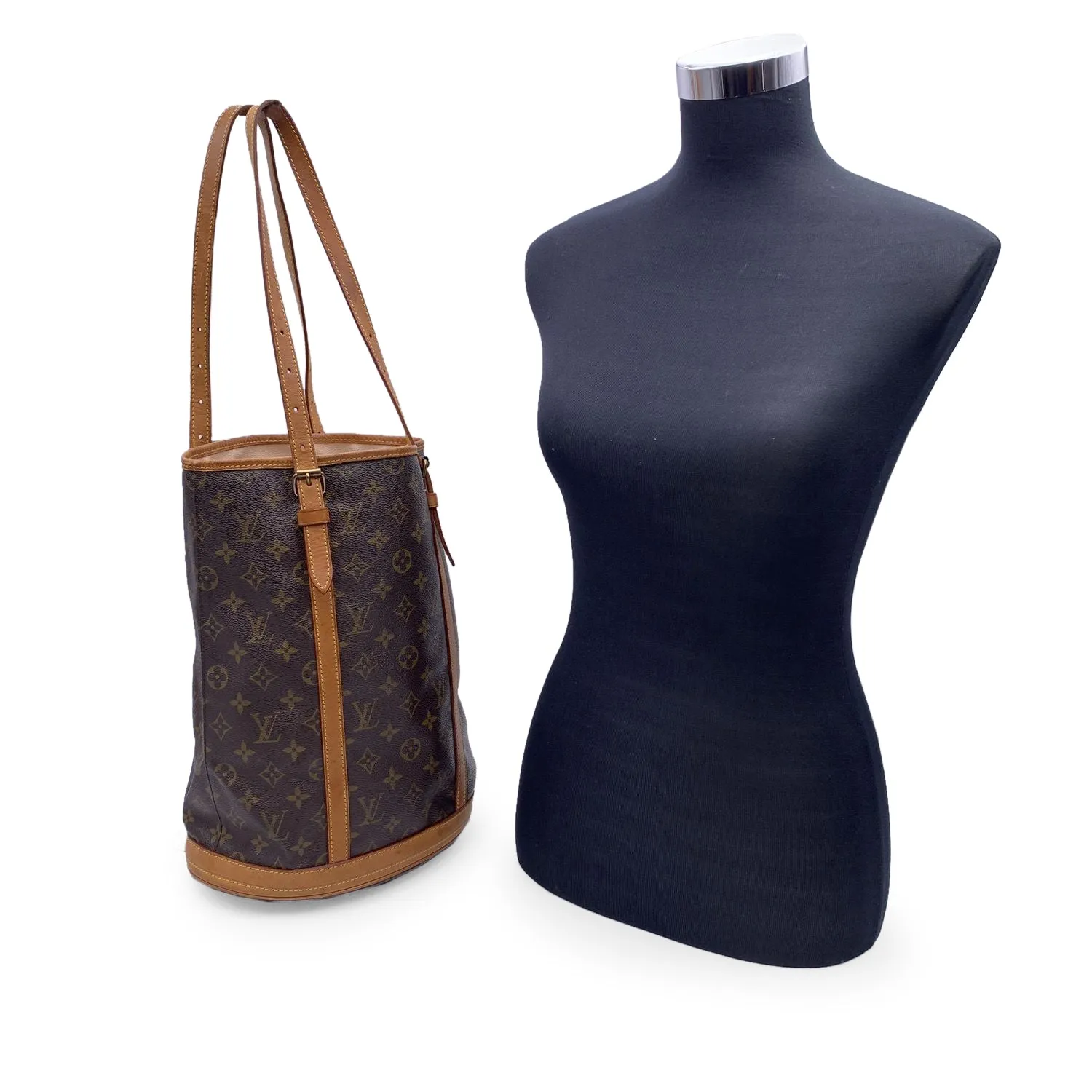 Trendy Inspired Louis Vuitton Brown Monogram Canvas Bucket Gm Shopping Bag Tote