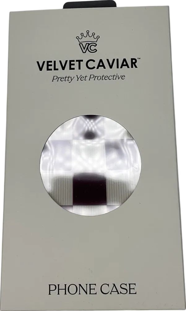 Velvet Caviar  Burgundy Vibe Checkered I-phone Case - 16 Pro Max One Size