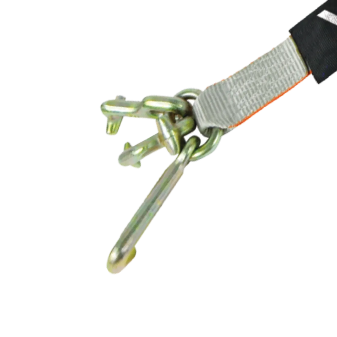 VULCAN Car Tie Down with RTJ Hook Cluster - Snap Hook - 96 Inch - 2 Pack - Silver Series - 3,300 Pound Safe Working Load