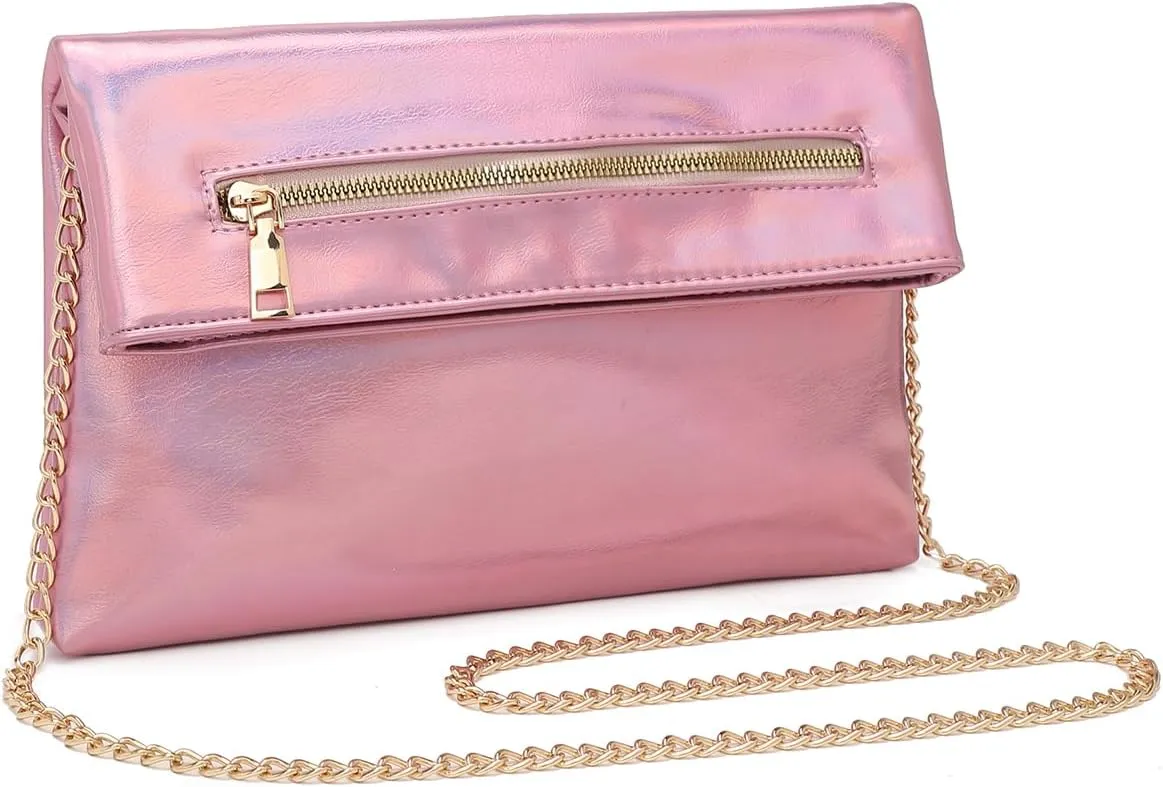 Women Clutch Purses Bag, Evening Bag with Chain Strap Fashion Envelope Crossbody Handbag Formal Wedding