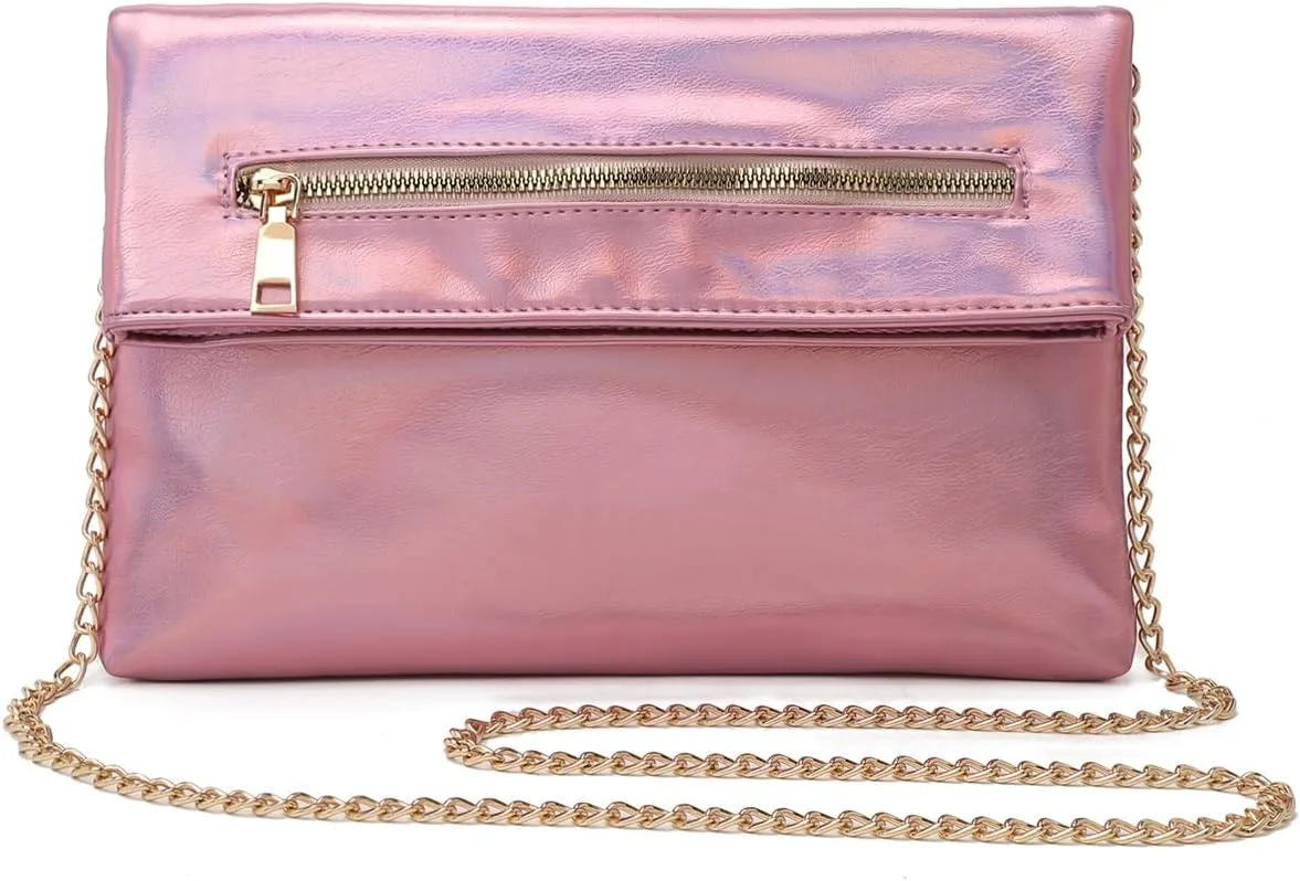 Women Clutch Purses Bag, Evening Bag with Chain Strap Fashion Envelope Crossbody Handbag Formal Wedding