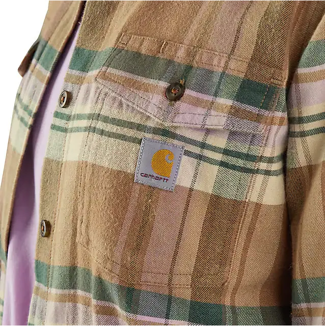 Women's TENCEL Fiber Series Relaxed Fit Long-Sleeve Flannel Shirt - Flaxseed