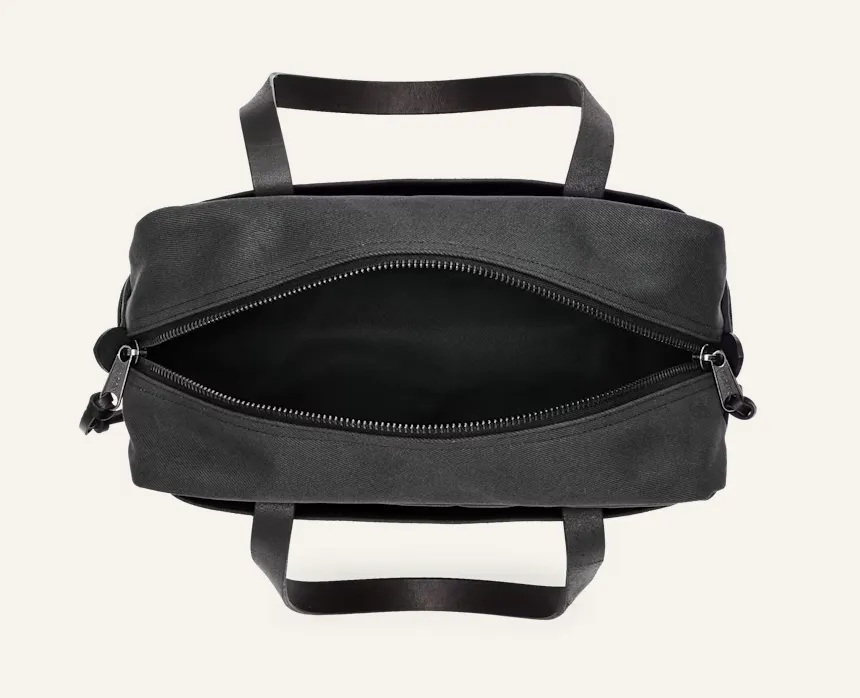 Zippered Tote Bag in Rugged Twill - Faded Black
