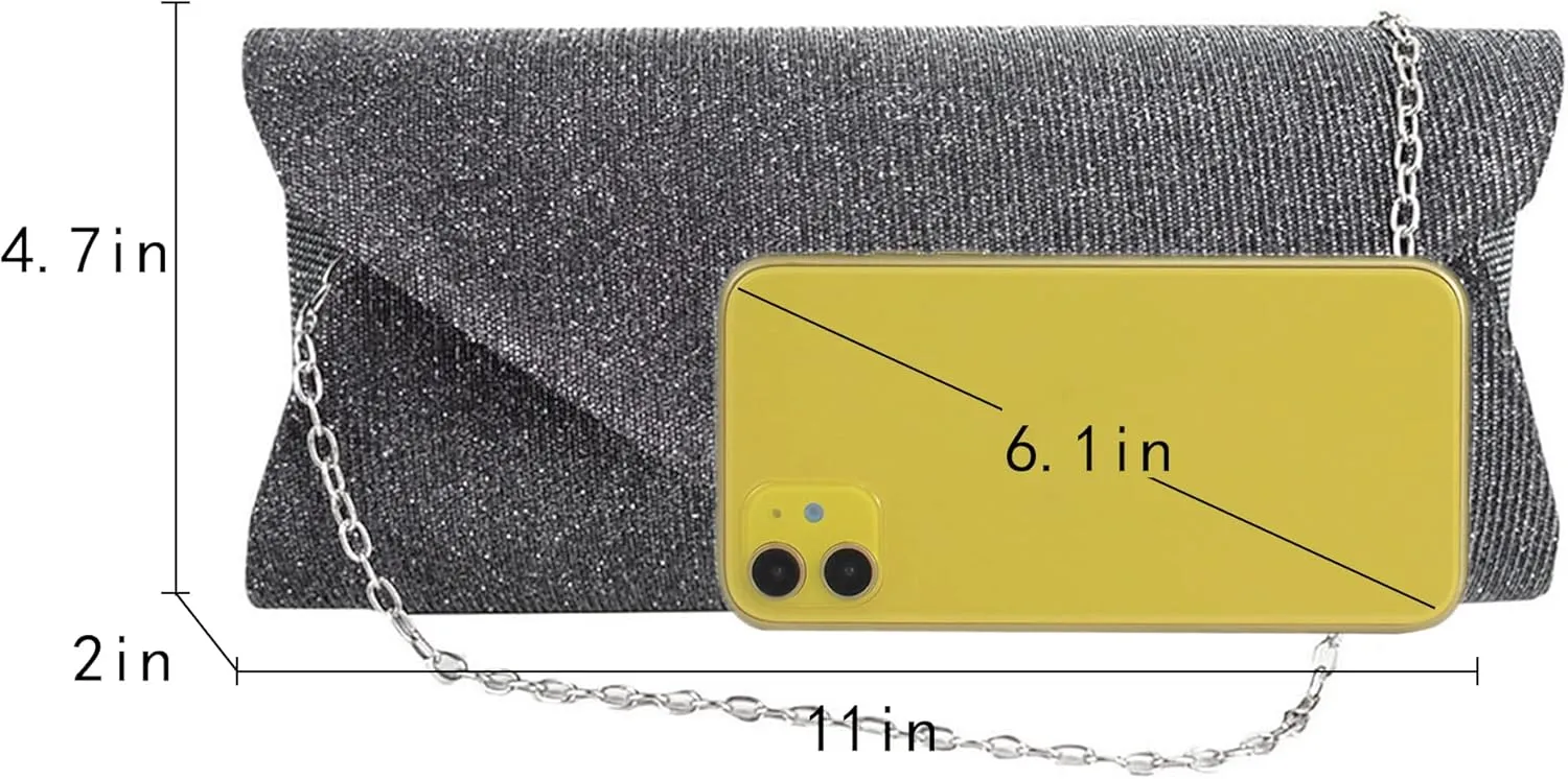 ZLMBAGUS Evening Clutch Purse Bag Party Prom Wedding Envelope Crossbody Handbags